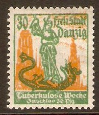 Danzig 1921 30pf.(+30pf.) TB Series. SG93a.