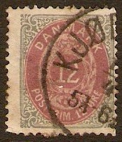Denmark 1875 12ore purple and grey. SG83.