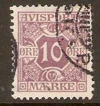 Denmark 1907 10o Deep lilac Newspaper Stamp. SGN134