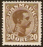 Denmark 1913 25ore brown. SG145.