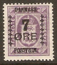 Denmark 1926 7o on 15o Lilac. SG243.