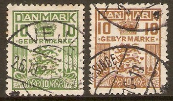 Denmark 1926 Special Fee Stamps set. SGS229-SGS230.