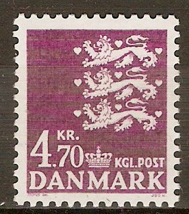 Denmark 1946 4k.70 Purple. SG347q.