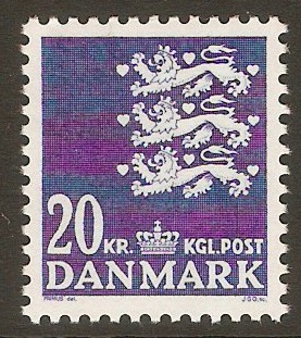 Denmark 1946 20k Royal blue. SG348s.