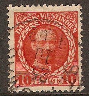 Danish West Indies 1907 10b Scarlet. SG61.