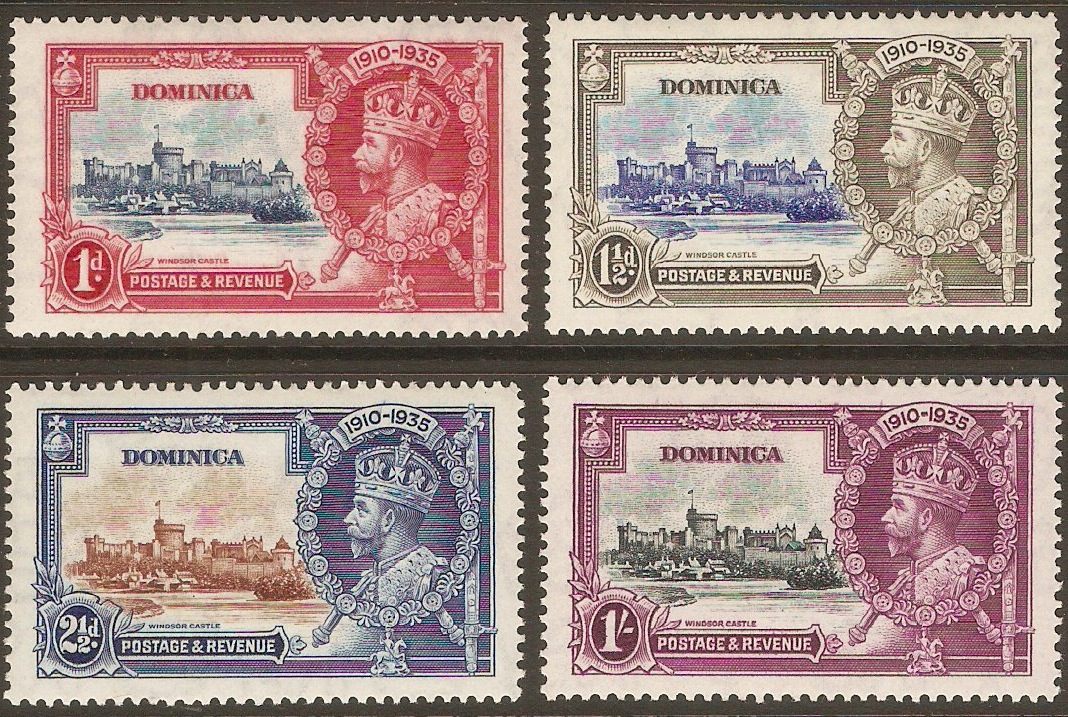 Dominica 1935 Silver Jubilee Set. SG92-SG95.