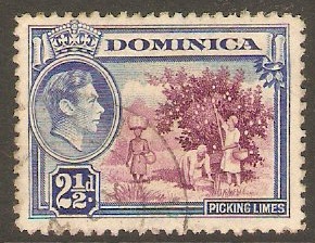Dominica 1938 2d Purple and bright ultramarine. SG103a.