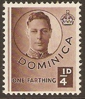 Dominica 1940 d Chocolate. SG109.