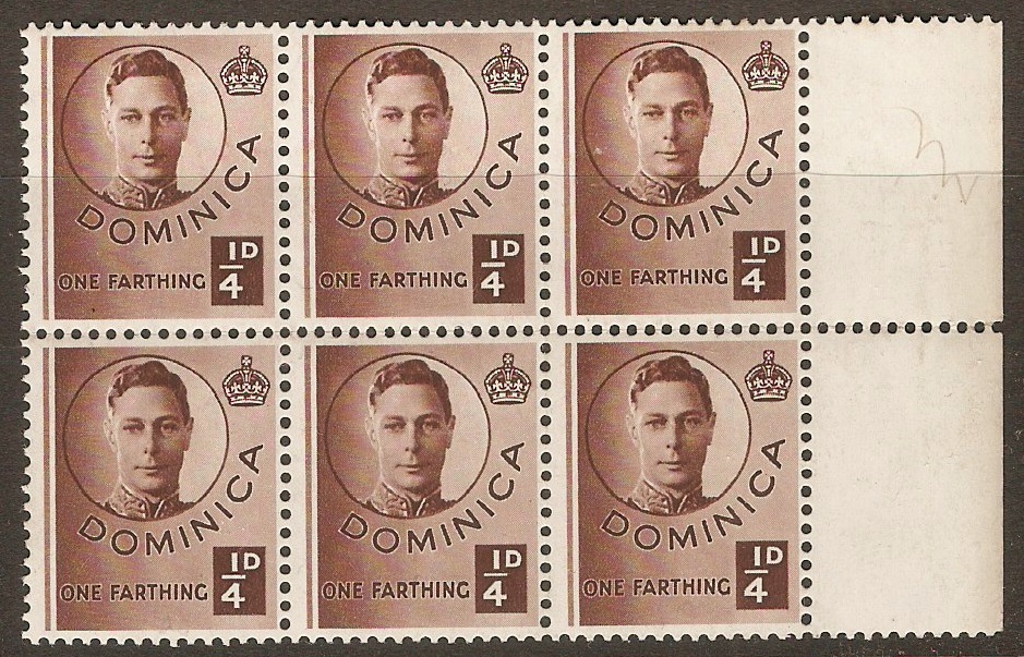 Dominica 1940 d Chocolate. SG109.