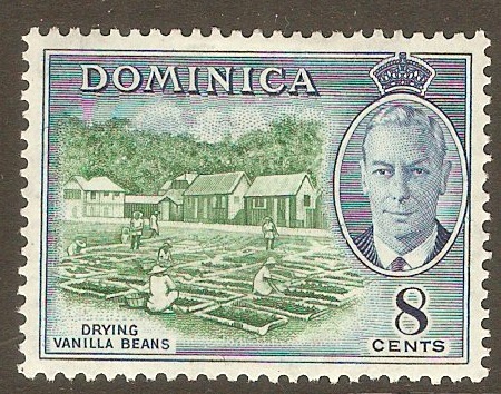 Dominica 1951 8c Blue-green and blue. SG127.