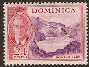 Dominica 1951 24c Reddish violet and rose-carmine. SG130.