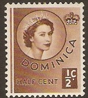Dominica 1954 c brown. SG140.