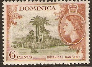 Dominica 1954 6c Bronze-green and red-brown. SG148.