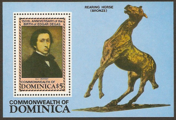 Dominica 1984 Edgar Degas Sheet. SGMS911.