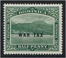 Dominica 1918 d Deep green. SG56.