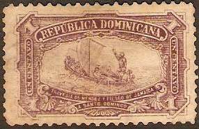 Dominican Republic 1899 1c Brown-purple. SG89.
