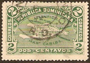 Dominican Republic 1900 2c Green. SG103.