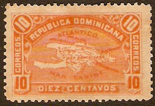 Dominican Republic 1900 10c Orange. SG105.