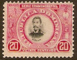 Dominican Republic 1902 20c black and red. SG130.