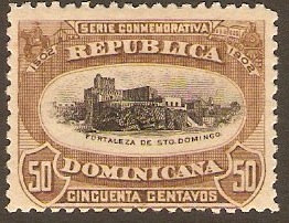 Dominican Republic 1902 50c black and brown. SG131.