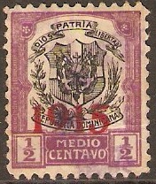 Dominican Republic 1915 c Black and violet. SG209.