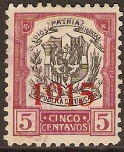 Dominican Republic 1915 5c Black and purple. SG213.