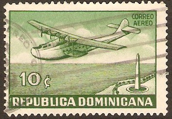 Dominican Republic 1938 10c Green - Air stamp. SG404.