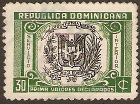 Dominican Republic 1940 30c Green. SG450.