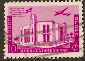 Dominican Republic 1941 10c Magenta - Air stamp. SG458.