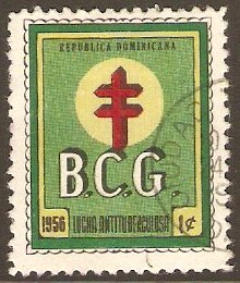 Dominican Republic 1956 1c TB Relief Fund stamp. SG659.