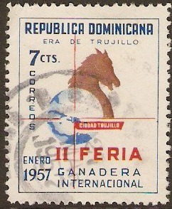 Dominican Republic 1957 7c Livestock Fair stamp. SG677.