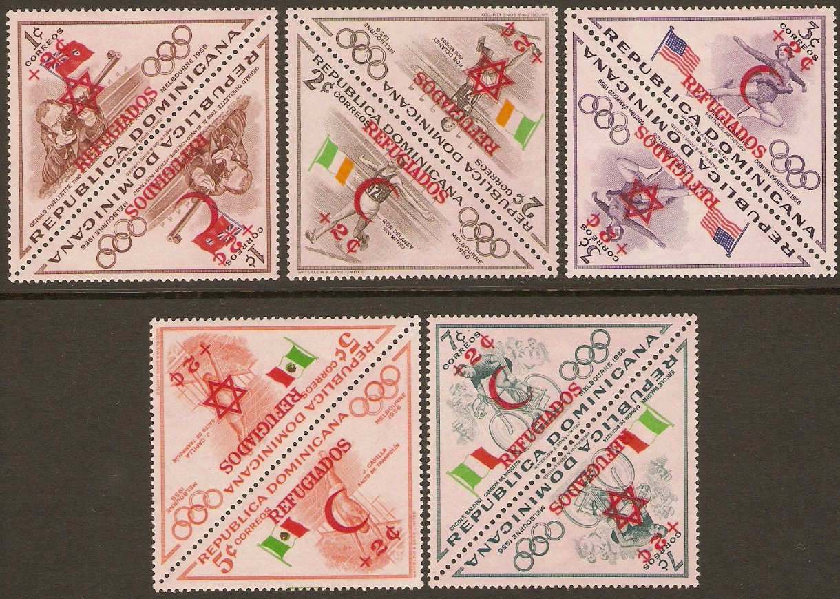 Dominican Republic 1958 UN Refugee Stamps. SG727-SG739.