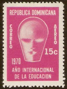 Dominican Republic 1970 15c Magenta - Air stamp. SG1089.