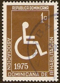 Dominican Republic 1975 1c Handicapped Rehab. stamp. SG1214a.