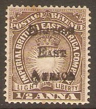 British East Africa 1895 a Deep brown. SG33.