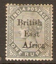 British East Africa 1895 1r Slate. SG59.