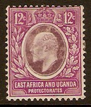 East Africa and Uganda 1907 12c Dull and bright purple. SG38.