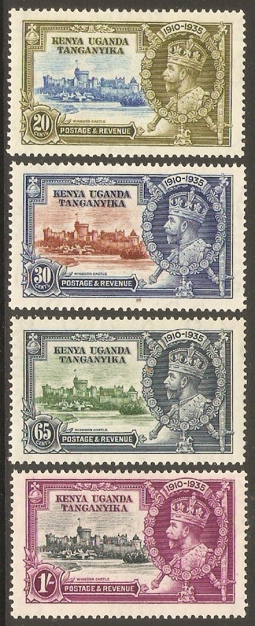Kenya, Uganda and Tanganyika 1935 Silver Jubilee. SG124-SG127.