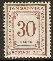 KUT 1935 30c Brown - Postage Due Stamp. SGD10.