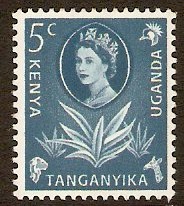 Kenya Uganda and Tanganyika 1960 5c Prussian blue. SG183.