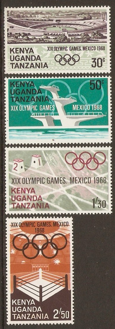 Kenya, Uganda and Tanzania 1968 Olympic Games Set. SG252-SG255.