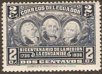 Ecuador 1936 2c Scientific Expedition Series. SG529.
