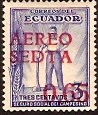 Ecuador 1938 65c. on 3c. ultramarine. SG582a.