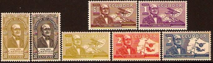 Ecuador 1955 Castillo Commemoration. SG1035-SG1041.