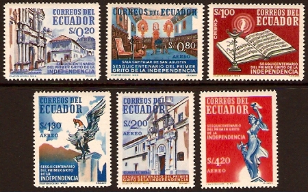 Ecuador 1959 Independence Anniversary. SG1136-SG1141.