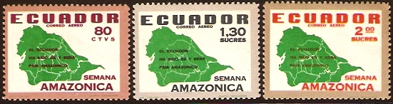 Ecuador 1961 Amazon Week Set. SG1188-SG1190.