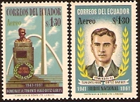 Ecuador 1961 Ortiz Garces Commemoration. SG1195-SG1196.