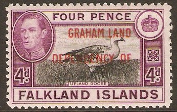 Graham Land 1944 4d Black and purple. SGA5.