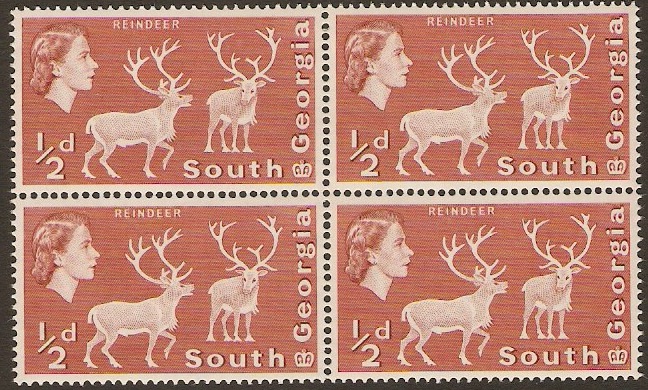 South Georgia 1963 d Brown-red. SG1.