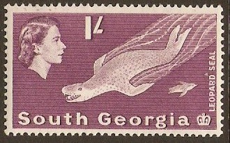 South Georgia 1963 1s Purple. SG10.